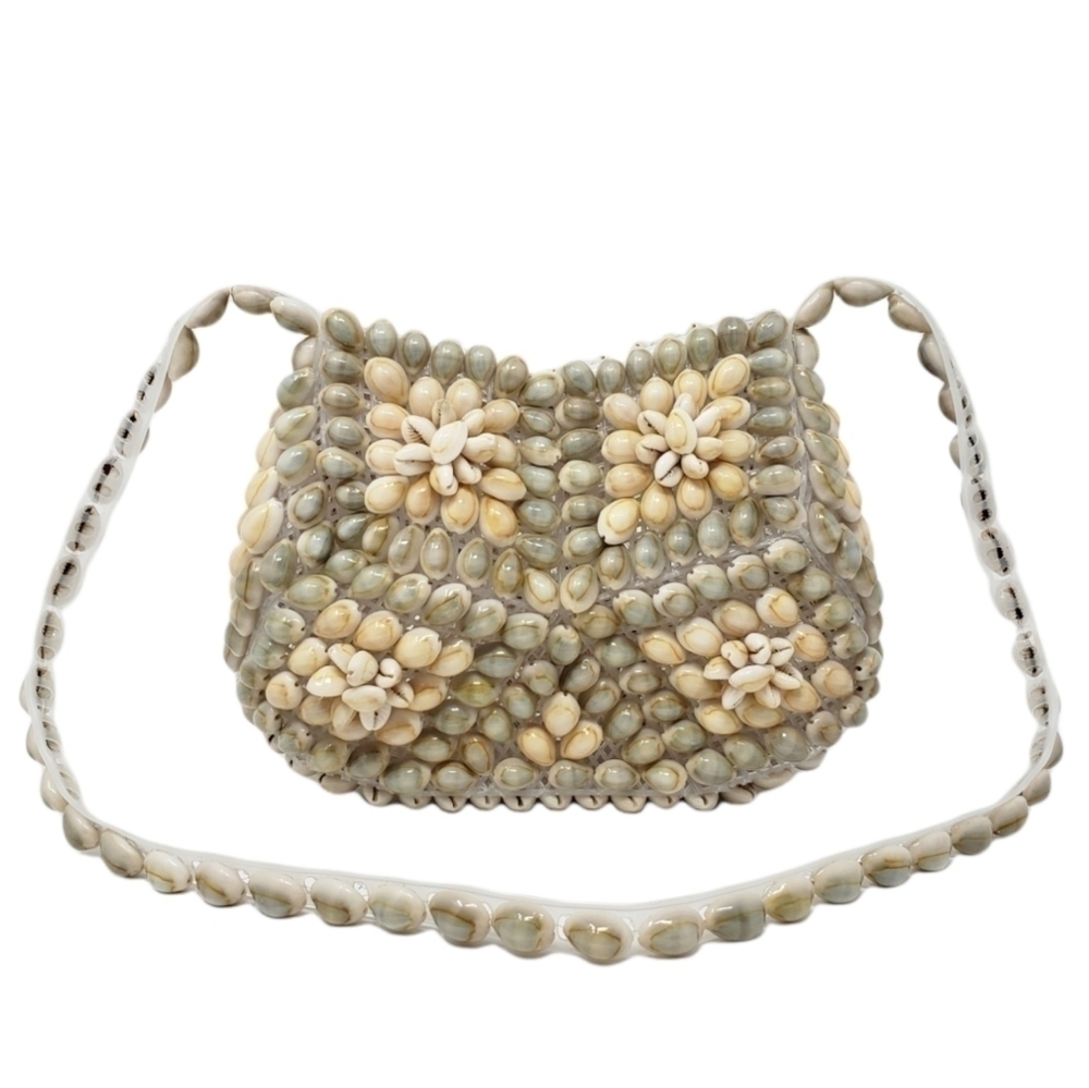 Handmade seashell purse handbag bag beach tropical beachy